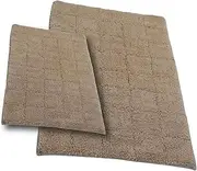 Castle Hill CH-BR-17X24&24X40-SUMT-2PCS-NAT 2-Piece Bath Rug Sets, 17 by 24-Inch/24 by 40-Inch, Natural