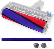 WYWY.Wide Soft Roller Brush Bar + Roller Wheels + Felt Bar Replacement for Dyson V6 V7 V8 V10 V11 Vacuum Cleaner Fluffy/Absolute Head Replacement Parts No.966488-01