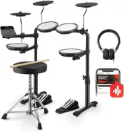 Donner DED-70 Electric Drum Set, Quiet Electronic Drum Kit for Beginner with Mes