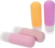 Small Lotion Shampoo Dispenser Bottles 4pcs Refillable Squeeze Bottles for Travel