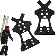 [Huayeex] Crampons for Hiking Boots | 8-Spikes Aggressive Ice & Snow Traction,Winter Ice Snow Grips Traction Cleats for Walking, Hiking