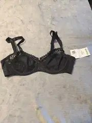NWT Chantelle C16B50 Every Curve Soft Cup Full Figure Balconette Lace Bra Black
