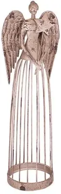 Antiqued Metal Garden Angel Statue Patio Lawn Yard Decorations For Mother’s day
