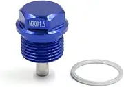 XYWHPGV M20 x 1.5 Blue Aluminum Alloy Magnetic Engine Oil Pan Drain Bolt Screw for Car(eb222 fb6bc f592e 77d21 e1f47 127f1