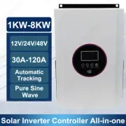 1KW/2KW/3KW/5KW/6KW/8KW PWM Solar Charge Controller 12/24/48V 30A-120A Inverter