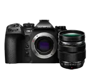 OM SYSTEM OM-1 Black w/ ED 12-40mm f/2.8 PRO II Lens Black Compact System Camera