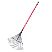 Bully Tools Leaf Thatching Rake Steel 24-Tine Fiberglass Handle Rubber Grip