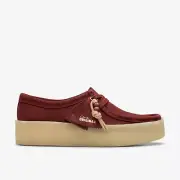 Clarks Originals Women's Wallabee Cup Deep Red Suede 26177713