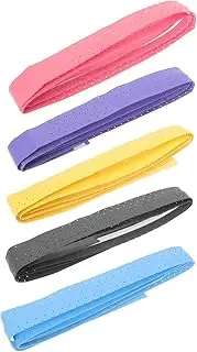 5Pcs Racket Wrapping Belt Slip Badminton Sweatband Lightweight and Stretchable Handle Grip Tape for Tennis and Badminton Design