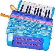 20-key 16-bass Accordion ABS Material with Buckle Lightweight Button Accordion Hand-eye Coordination Stage Performance Musical Instrument for Beginners