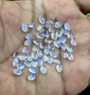 AAA Top Quality Rainbow Moonstone Cabochon Gemstone Lot Blue Fire Moonstone
