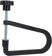 Deep Throat C Clamp, Cast Steel Secure Fixation Anti Scratch Easy Adjustment Acoustic Guitar Bridge Clamp for Wood Guitars (R260 Black)