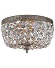 Crystorama 2-Light Flush Mount Swarovski Spectra Crystal