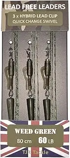Carp Leaders Hybrid QC Swivels Safety Clips Ready Tied 3 per pack
