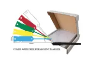KEY TAGS DISPOSABLE - 1,000 TAGS PER PACKET - 5 COLOURS - 2 SIZES