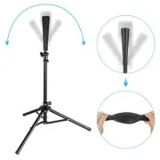 Multipurpose Baseball Batting Trainer Tee Rubber Cup Portable Design Black