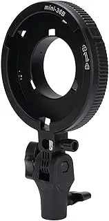 S Type Bracket Bowens Mount Holder, Camera Flash Mount Adapter, for Speedlite Flash Snoot, for LED Light Softbox Beauty Dish Reflector Umbrella
