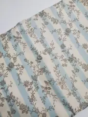 3 Sisters Fabric Moda Papillon Florals Stripe Sew Blue Gray Quilt ONE YARD