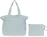 [ASLABCREW] 18L Side Cinch Shopper Bags with Adjustable Strap/Extra Clutch Bag, Crossbody Tote Handbag Shoulder Bag