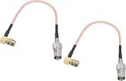 uxcell RG316 Coaxial Cables SMA Male Right Angle to BNC Female Low Loss RF Coaxial Cable 0.5FT 50 Ohm Orange 2Pcs