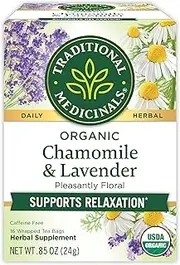 Traditional Medicinals Teas Organic Chamomile with LavenderTea Bags, 16 Count