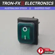 1PCS KCD4-201 DPST Green 4 Pin ON-OFF Waterproof Rocker Switch 20A 250V