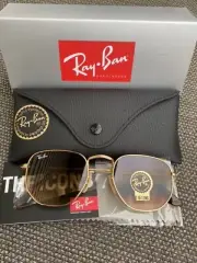 Ray-Ban Hexagonal RB3548 Gradient Brown Sunglasses