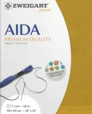 Zweigart Precut Fein-Aida 18 count Dirty Brown 3793/3008