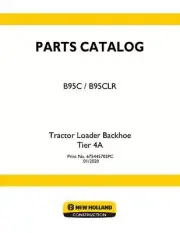 New Holland B95C - BACKHOE LOADER - TIER 4A Parts Catalog PDF/USB - 675445702