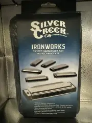 Silver Creek Ironworks 7-Piece Harmonica Set w/ Carry Case Sealed in packaging