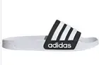 NWB-ADIDAS ADILETTE SHOWER MEN'S SLIDES/SIZE 12 -Cloud White/Core Black/Cloud wh