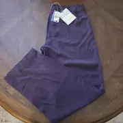 NWT vintage Tommy Bahama sz 8 100% SILK purple flat front slacks pants
