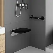 SAZDFY Wall Mounted Folding Shower Seat, Shower Chair with 330 LB Load Capacity, Folding Shower Bench, Invisible Shoe Bench for Entryway
