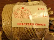 Nos Vintage HESS's Crafters Choice Natural Macrame Rope Cord Flower Holiday Wrap