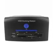 US USB 3.0 SATA Hard Drive Docking Disk Backup Clone Dual Dock External Black