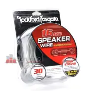RockFord Fosgate RFWP16-30 Car 16 AWG Speaker Sub Wire 30ft. Black/Silver New