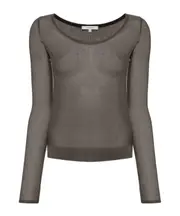 Lemaire Seamless Crewneck Sheer Top L,M HAZELNUT BROWN