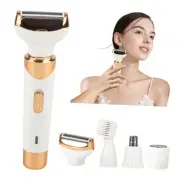 Electric Razor for Womens Men,Cordless Ladies Electric Shaver,4 in 1 White