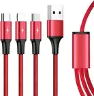 For Galaxy S20/S21/S23/FE Power Cord 3-in-1 USB Cable Charging Wire USB-C Sync