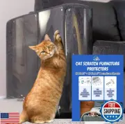 20 Pack Heavy Duty Couch Protector from Cat Claws - Clear, Single-Sided XL An