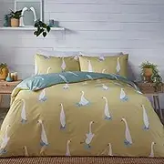 Fusion - Puddles The Duck - Reversible Duvet Cover Set - Single Bed Size in Yellow