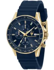 [Maserati] Sfida Gold R8871640004 Watch In Blue