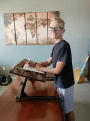 Standing Desk, Adjustable Height, Multi-Angle, Drawing Desk