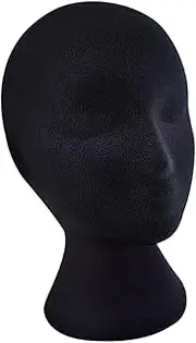 BAZEITFLOW Wig Stand Mannequin Head Display Holder for Home and Shop Lightweight and Durable Hat Support Stand for Hats and Caps for Daily Use and Decoration