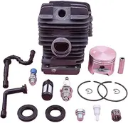 49mm Cylinder Piston Kit for for Sti/hl MS390 MS290 039 029 Chainsaw 1127 020 1216, 1117 350 5800 w Fuel Oil Seal Filter Line