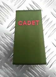Genuine British Army OD Plain Green Cadet Private Rank rank Slide / Epaulette