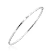 Zamel's Sterling Silver 65x3mm Twist Bangle Elegant Women's Fasionable Jewellery