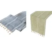 Solid Colour Woven Hollow Fringe Table Runner Home Dining Tablecloth Decoration