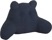 ele ELEOPTION Cute Reading Pillow Back Pillow for Bed Sitting up Bed Rest Pillow with Arms Backrest Pillows Adult Washable Blue