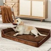 Pawz Orthopedic Dog Bed Memory Foam Cushion Cat Calming Mat Washable XL Coffee